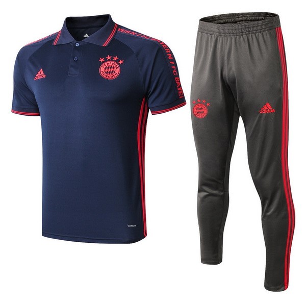 Polo Conjunto Completo Bayern Munich 2019/20 Azul Gris